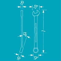 Hazet 600LG-36 600LG-36 Ring-steeksleutel Sleutelbreedte (metrisch) 36 mm - thumbnail