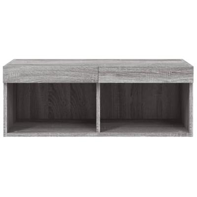 Tv-meubel met LED-verlichting 80x30x30 cm grijs sonoma eiken