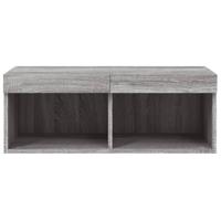 Tv-meubel met LED-verlichting 80x30x30 cm grijs sonoma eiken - thumbnail