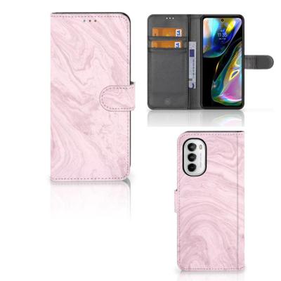 Motorola Moto G52 | Moto G82 | Bookcase | Marble Pink - Origineel Cadeau Vriendin