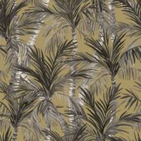 DUTCH WALLCOVERINGS behang palm trees goudkleurig en zwart - thumbnail