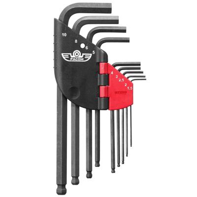 Facom Inbussleutelset Lang met Kogelkop 1,5-10mm - 9-delig - 83SH.JP9BPB
