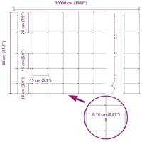 Weidehekwerk Zilver 100 x 0.8 m Gegalvaniseerd staal - thumbnail