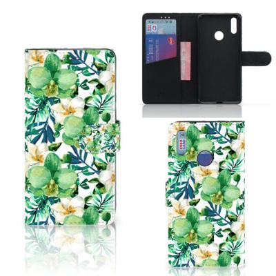 Huawei Y7 (2019) Hoesje Orchidee Groen Huawei Y7 (2019) Hoesje Orchidee Groen