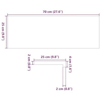 VidaXL Vensterbanken 2 st onbehandeld 70x25x2 cm massief eikenhout VidaXL Vensterbanken 2 st onbehandeld 70x25x2 cm massief eikenhout