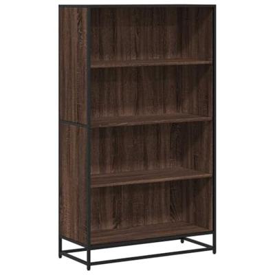 Boekenkast 80,5x35x139 cm bewerkt hout bruin eikenkleurig