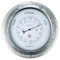 NeXtime NE-4303GA Buitenbarometer 22CM Metaal Verzinkt Orchid - thumbnail
