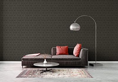 AS Creation Antigua - Zwart - Geometrisch Behang - 390912