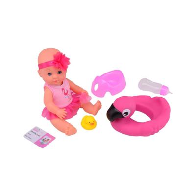 Baby Rose drink- en plaspop, 30cm met accessoires