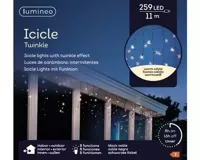 Lumineo Icicle twinkle led 11m 259led warm wit - thumbnail