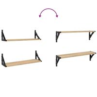 Wandschappen 2 st 60x15x15,5 cm sonoma eikenkleurig - thumbnail