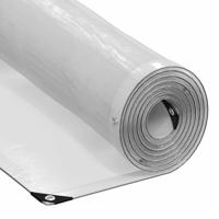 VidaXL Doorzichtig zeildoek met zeilringen 6x8 m polyethyleen - thumbnail