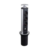 LEDmaxx TSD001 Stekkerdoostoren 3-voudig Aluminium, Zwart 1 stuk(s) - thumbnail