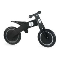 Simply For Kids balance bike black houten loopfiets met anti-lek band - thumbnail