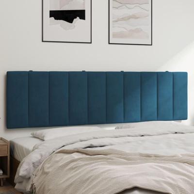 Hoofdbordkussen 180 cm fluweel blauw