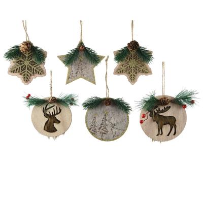 Kersthanger hout 8x1x8cm