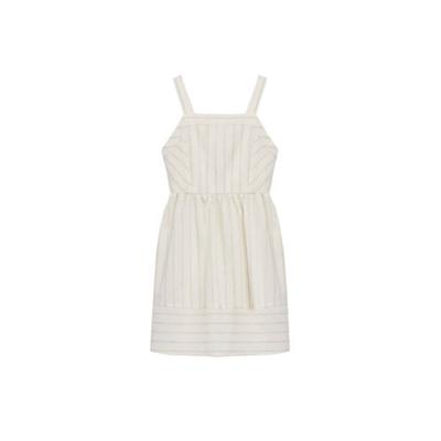 Mango Kids gestreepte jurk lichtbeige Mango Kids gestreepte jurk lichtbeige