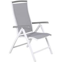 Nohr Verstelbare Tuinstoel 'Candise' kleur Wit/Grijs - thumbnail