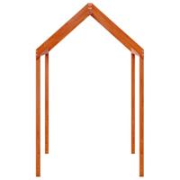 Kinderbedhuisje 207x95,5x159 cm massief grenenhout wasbruin - thumbnail