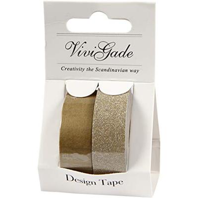 Vivi Gade tape goud/glitter 2 stuks Vivi Gade tape goud/glitter 2 stuks