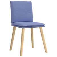 Eetkamerstoelen 4 st stof jeansblauw - thumbnail