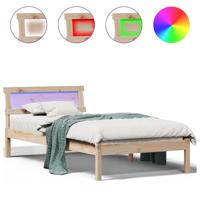 Bedframe Bruin 75 x 190 cm Massief grenenhout - thumbnail