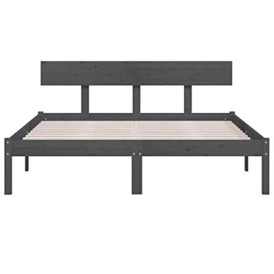 Bedframe massief grenenhout grijs 120x190 cm UK Small Double