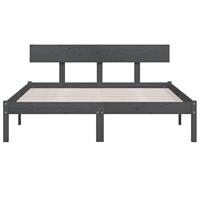 Bedframe massief hout grijs 120x190 cm - thumbnail
