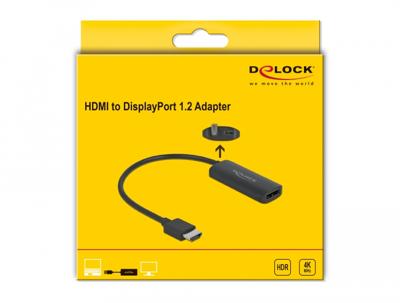Delock 63206 Adapter HDMI-A male naar DisplayPort female 4K 60 Hz