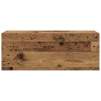 Badkamerwandkast 80x25x30 cm bewerkt hout oud houtkleurig - thumbnail