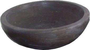 Waskom Sanilux Nature Rond Natuursteen 38x12 cm Antraciet