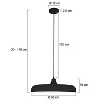 Steinhauer Hanglamp krisip 2677zw zwart - thumbnail