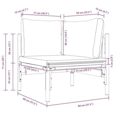 Buitenmeubelsets met kussen met kussen Antraciet Buitenmeubelsets met kussen met kussen Antraciet