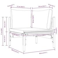 Buitenmeubelsets met kussen met kussen Antraciet - thumbnail