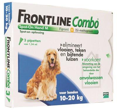 Frontline Combo Spot On hond M / 10-20 kg 3 pipetten