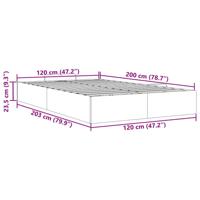 Ottoman bedframe zonder matras 120x200 cm fluweel roze - thumbnail
