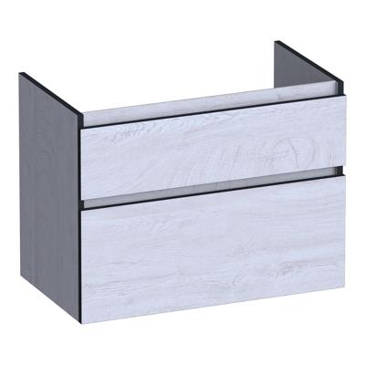 Brauer Delight Edge - Onderkast - 80 cm - met 2 Softclose Lades Greeploos en 1 Sifon Uitsparing - Forest Seashell