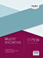 Multo geperforeerde showtas ft A4, 23-gaatsperforatie, glashelder, pak van 10 stuks - thumbnail