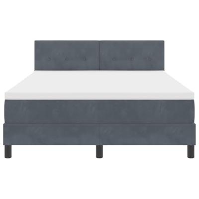 Boxspringbed met matras fluweel donkergrijs 160x200 cm
