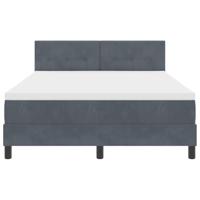 Boxspringbed met matras fluweel donkergrijs 160x200 cm - thumbnail
