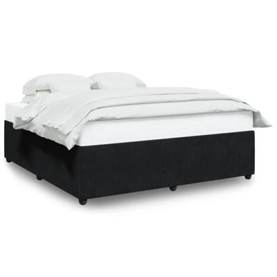 Bedframe zonder matras 180x200 cm fluweel zwart