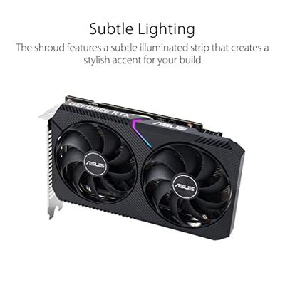 Grafische kaart - ASUS - Dual - RTX 3050 - 8 GB GDDR6 - PCI Express 4.0 - Resolutie 7680x4320 - thumbnail