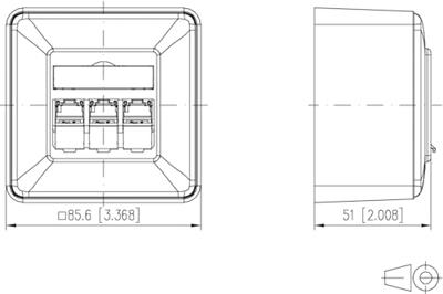 Metz Connect 130B11D30002-E Netwerkdoos Opbouw (op muur) CAT 6A 3 poorten Zuiver wit Metz Connect 130B11D30002-E Netwerkdoos Opbouw (op muur) CAT 6A 3 poorten Zuiver wit