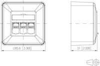 Metz Connect 130B11D30002-E Netwerkdoos Opbouw (op muur) CAT 6A 3 poorten Zuiver wit - thumbnail