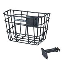 Basil bremen alu fm - fietsmand - voorop - inclusief fm stuurpenhouder - zwart - thumbnail