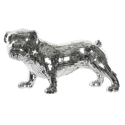 Decoratieve figuren DKD Home Decor Engels 45,5 x 21,5 x 25 cm Spiegel Zilverkleurig Hond