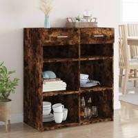 Dressoir 80x42,5x93 cm bewerkt hout gerookt eikenkleurig - thumbnail