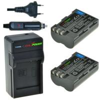 2 x EN-EL3e accu's voor Nikon - inclusief oplader en autolader - Origineel ChiliPower - thumbnail