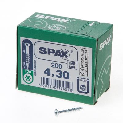 SPAX 191010400303 R 88091 Senkkopf/T-STAR TG Verzonken houtschroef 4 mm 30 mm T-STAR plus Staal WIROX 200 stuk(s) SPAX 191010400303 R 88091 Senkkopf/T-STAR TG Verzonken houtschroef 4 mm 30 mm T-STAR plus Staal WIROX 200 stuk(s)