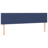 Boxspring met matras stof blauw 90x190 cm - thumbnail